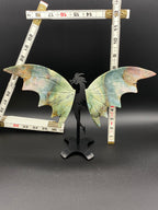 Ocean Jasper Dragon Wings with Stand                 (B)