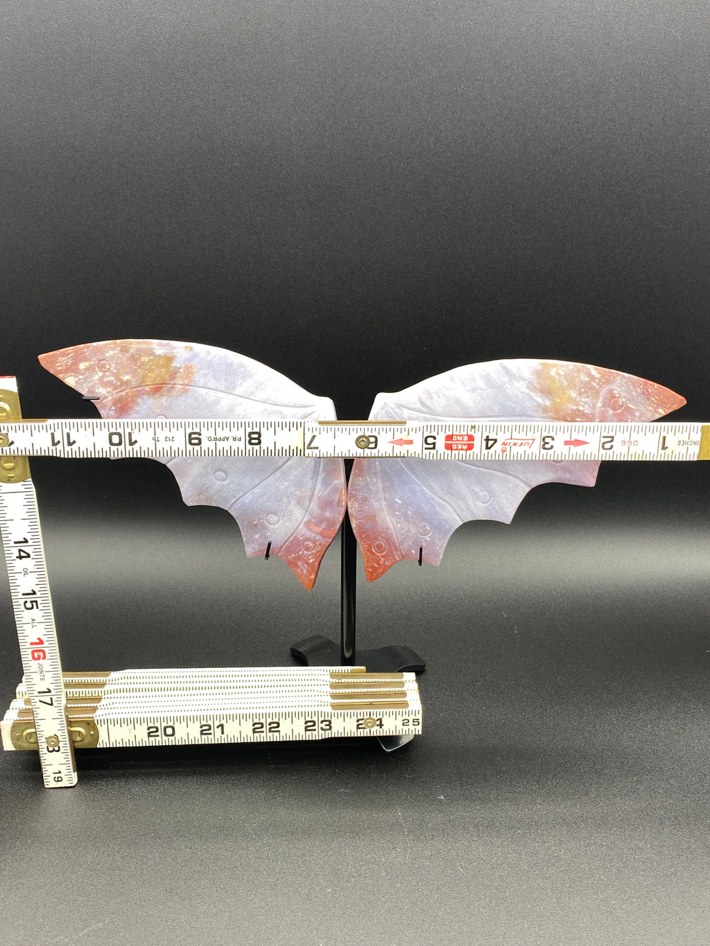 Ocean Jasper Dragon Wings with Stand                 (D)