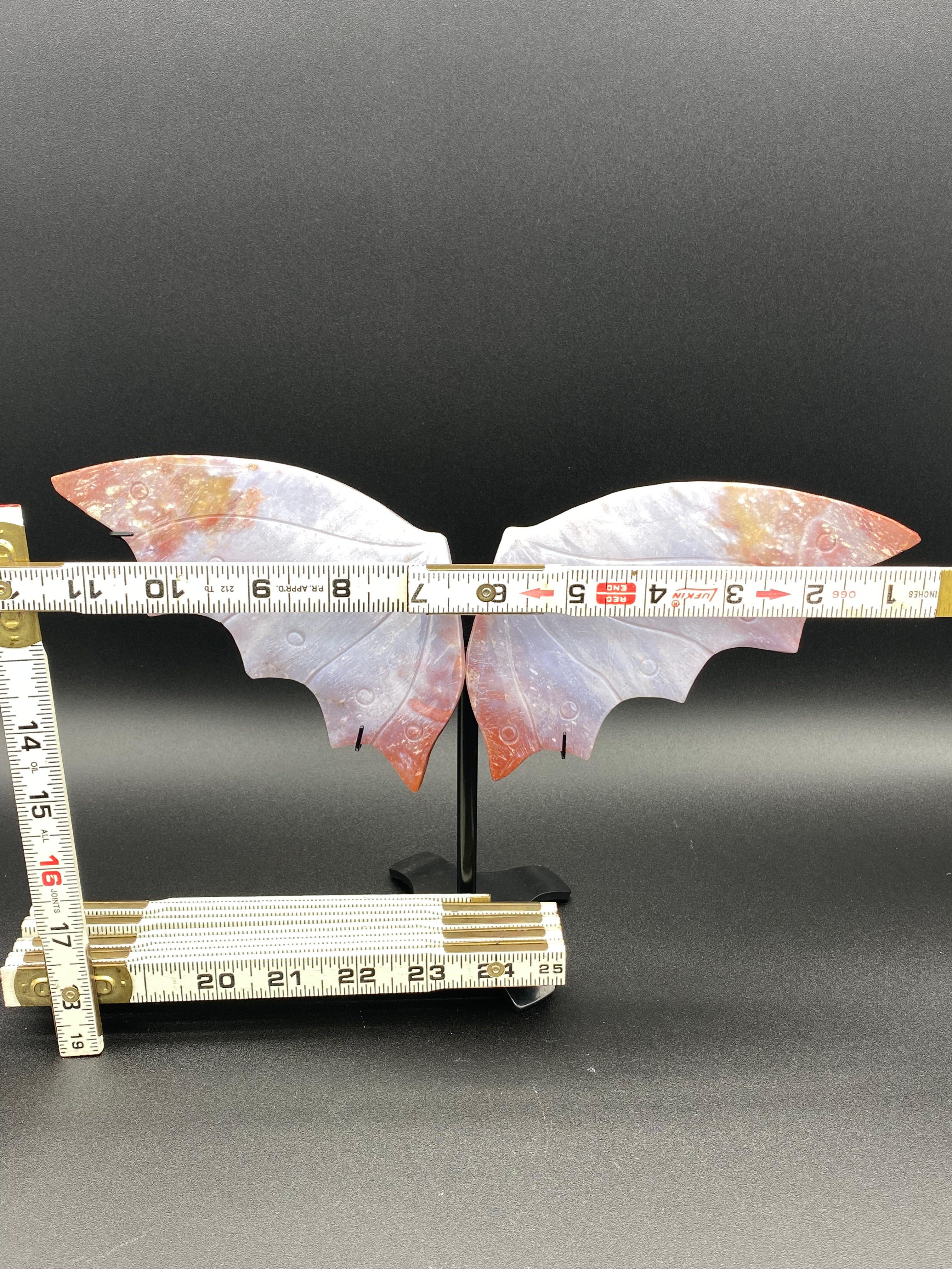 Ocean Jasper Dragon Wings with Stand                 (D)