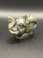 Elephant carving in Labradorite