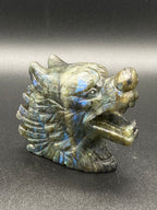 Labradorite Wolf Carving
