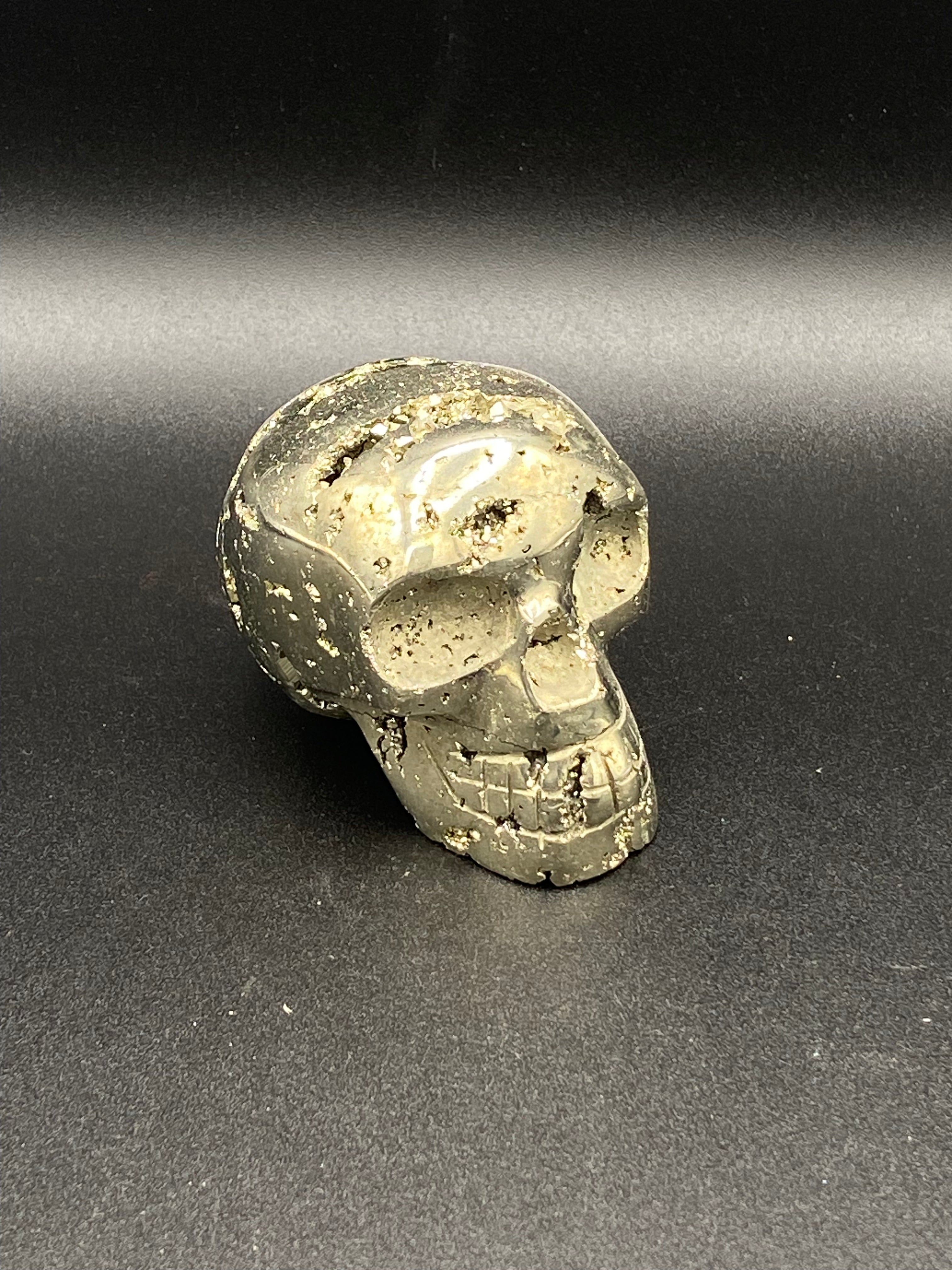 Druzy Pyrite Skull