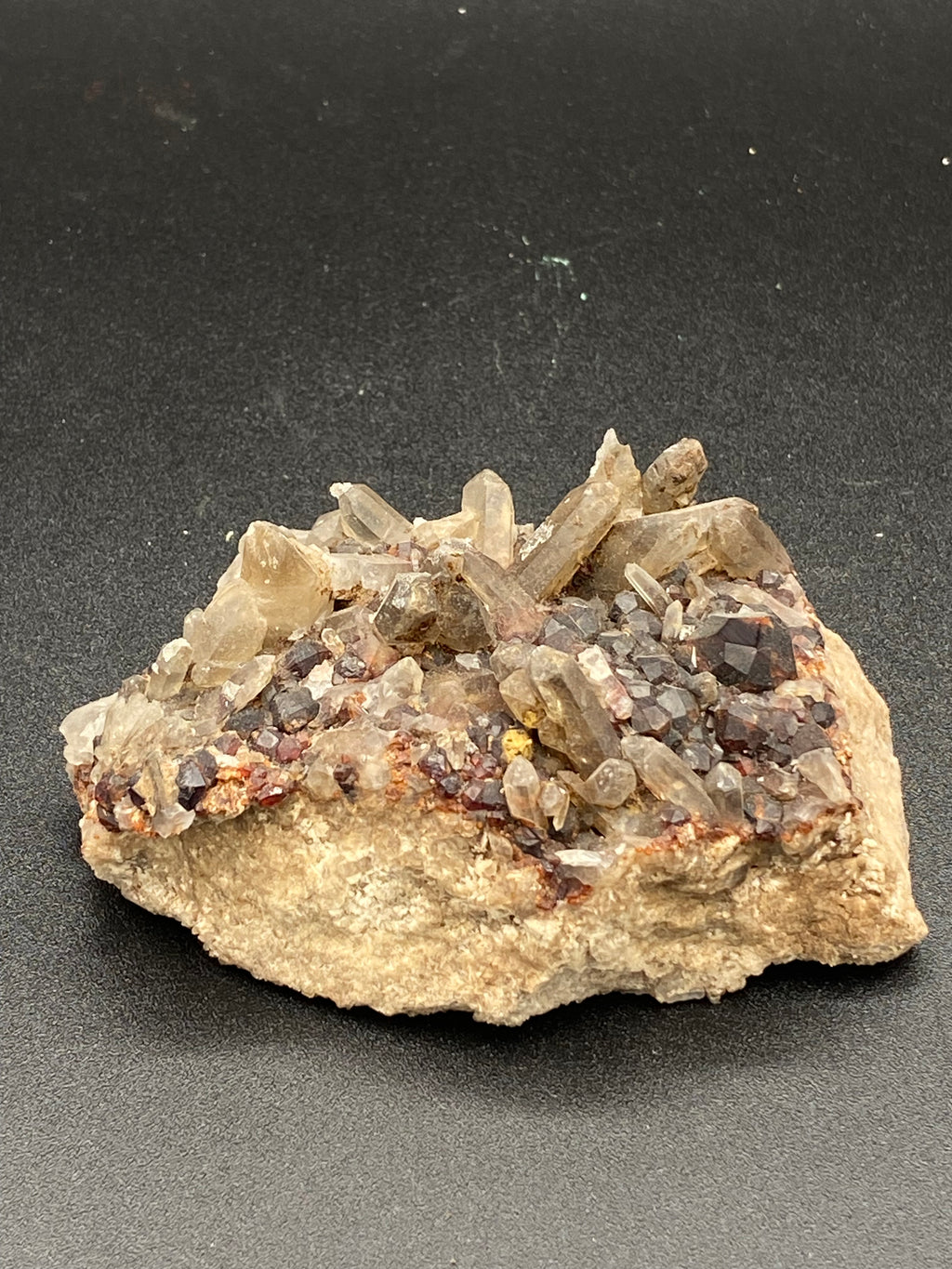 Garnet and Quartz Cluster
