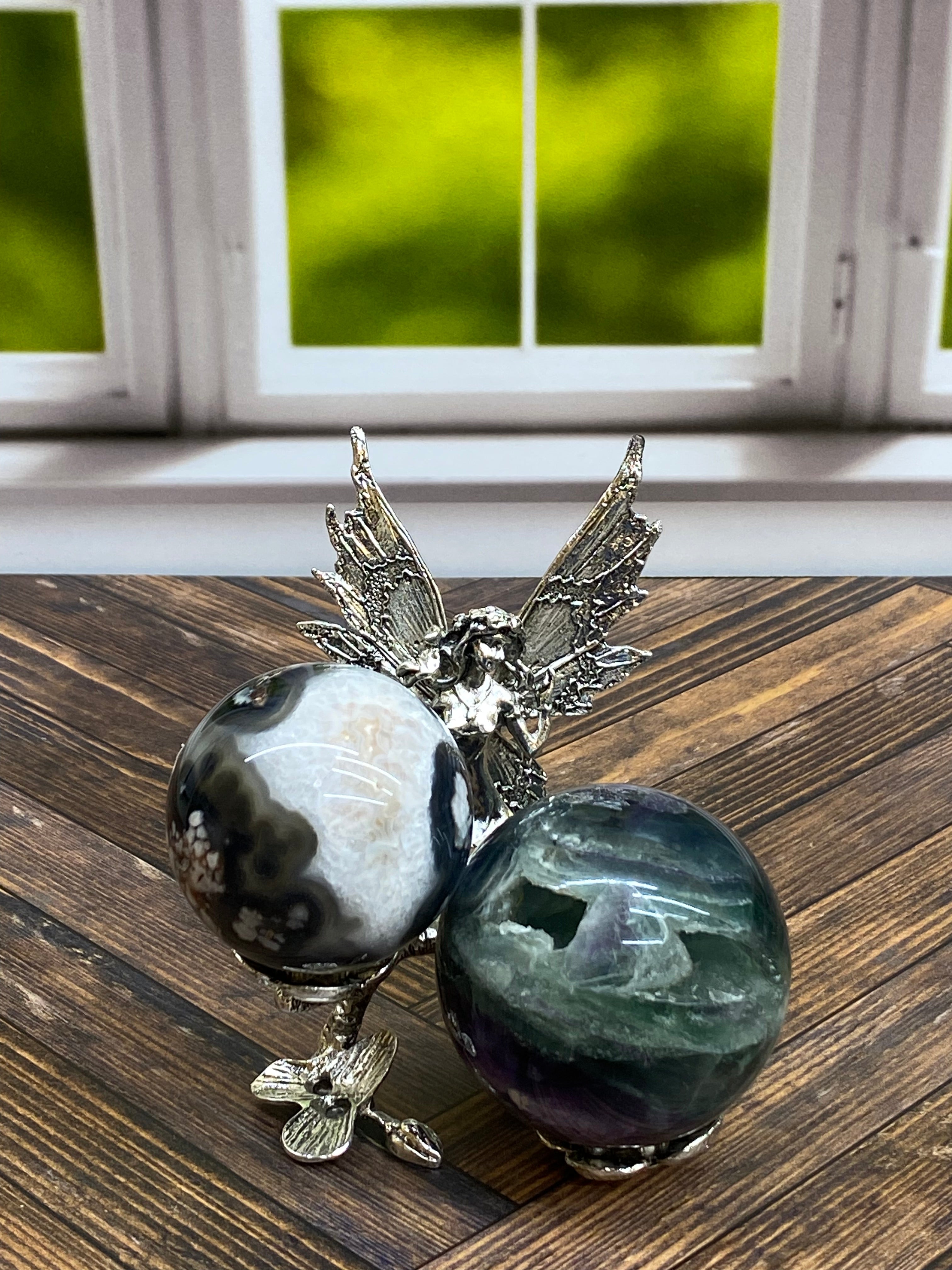 Silver Fairy Sphere Holder