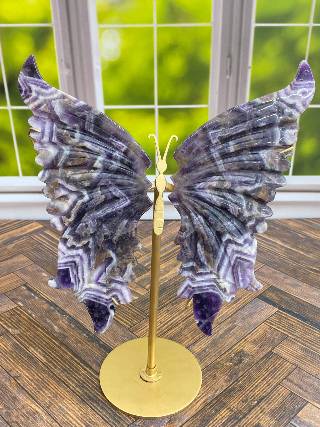Dream Amethyst Butterfly Wings with Stand