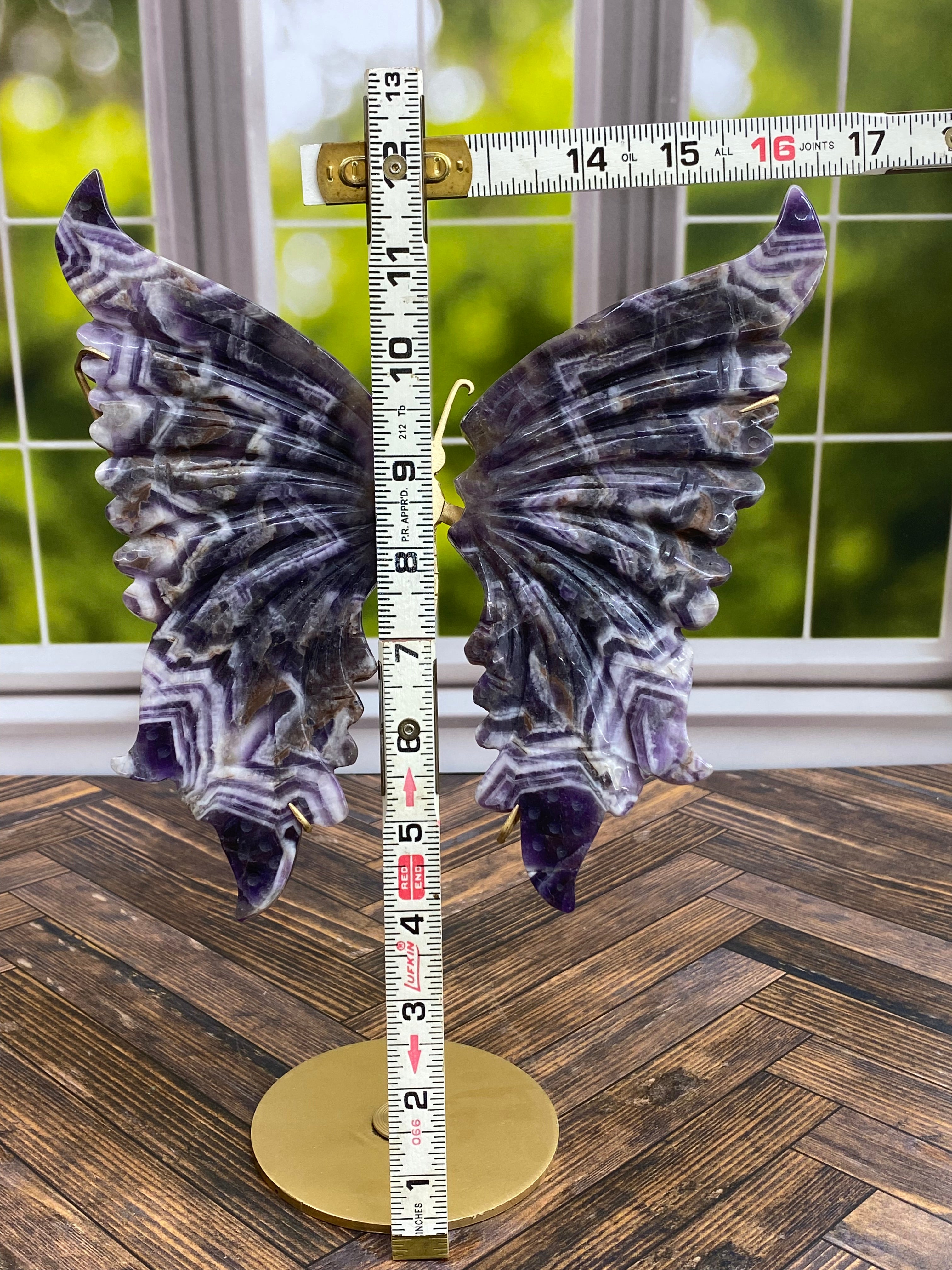 Dream Amethyst Butterfly Wings with Stand