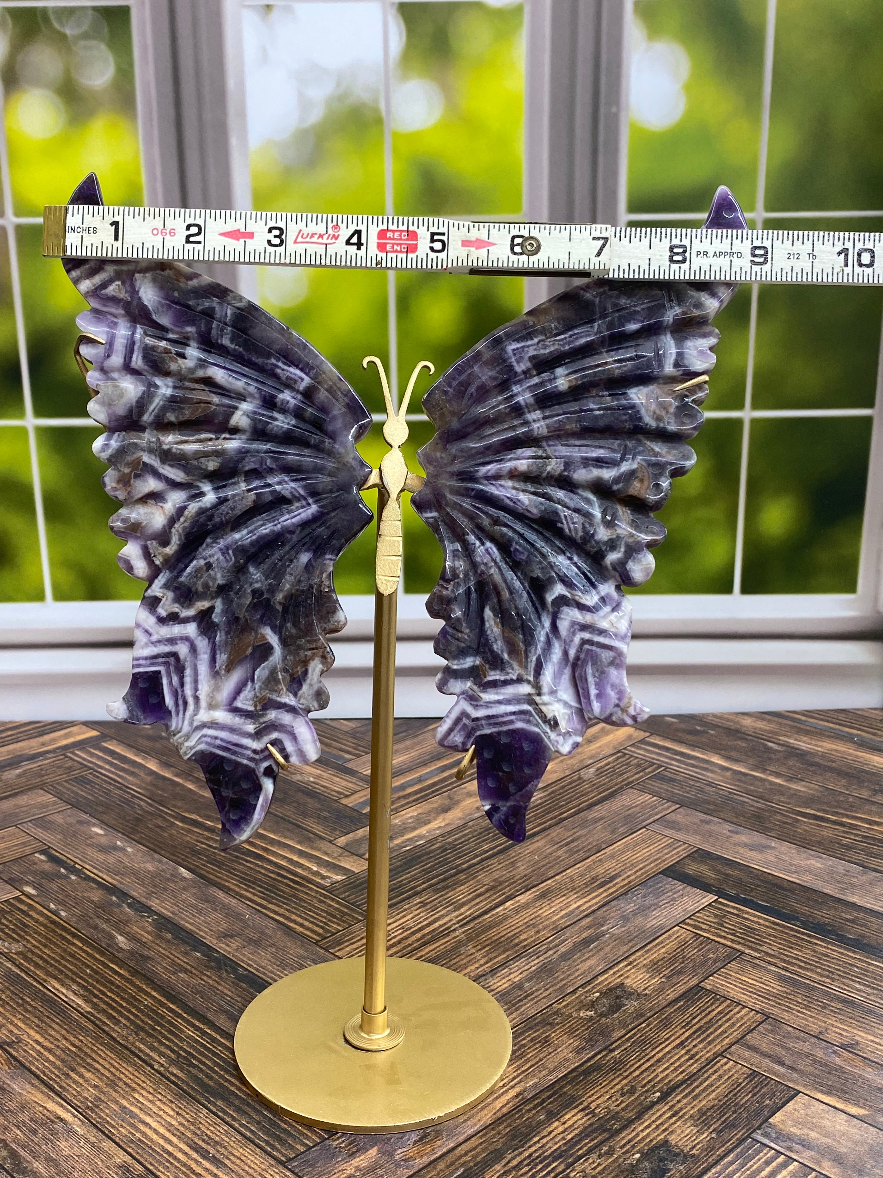 Dream Amethyst Butterfly Wings with Stand