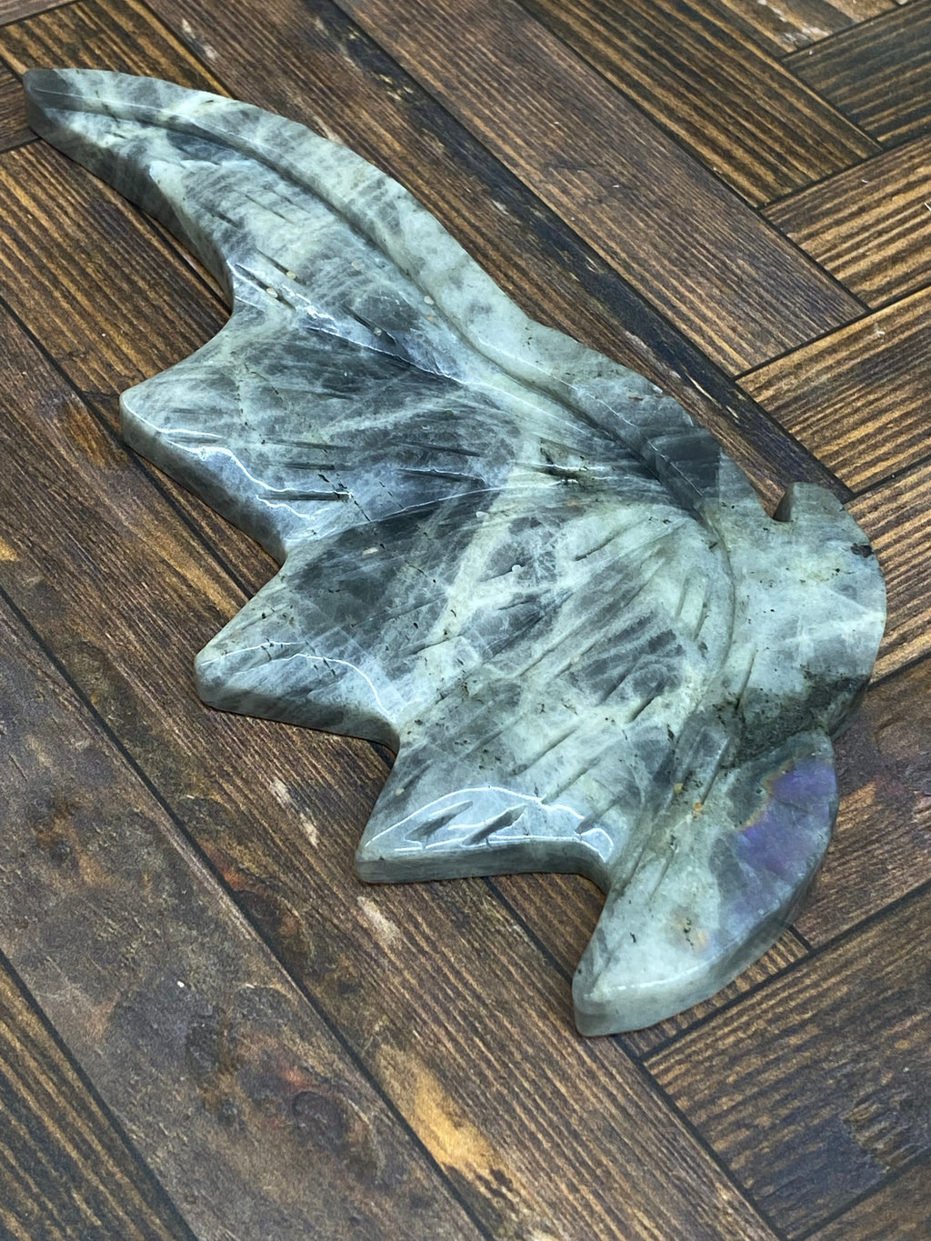 Labradorite Dragon Wings with Stand