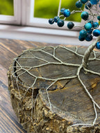 Blue Cats Eye Wire Tree Scuplture