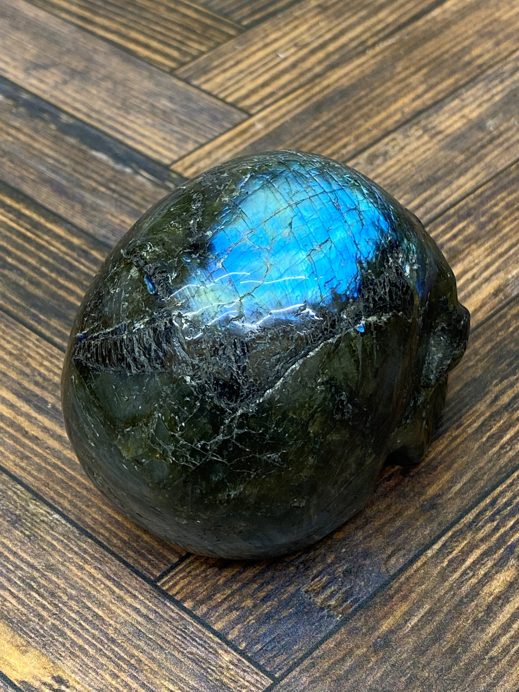 Labradorite Skull Carving
