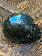 Labradorite Skull Carving