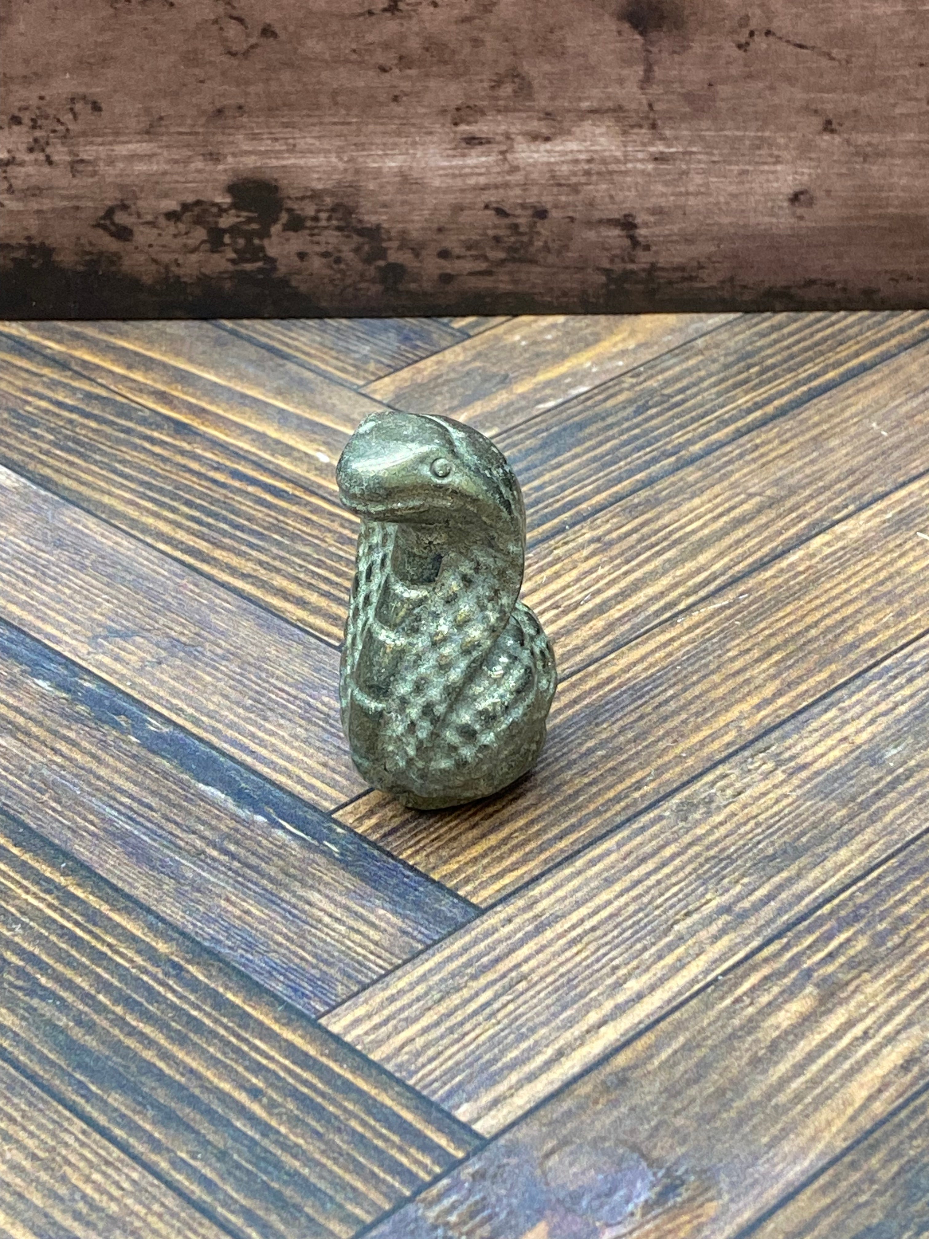 Pyrite Snake Carving