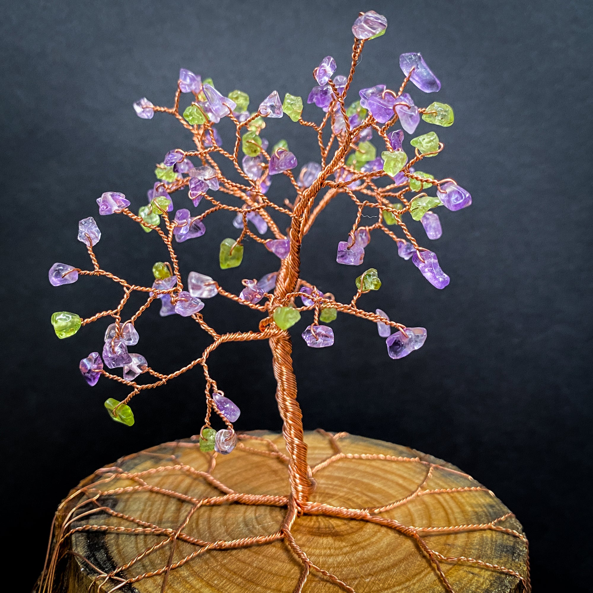 Amethyst Peridot Wire Tree