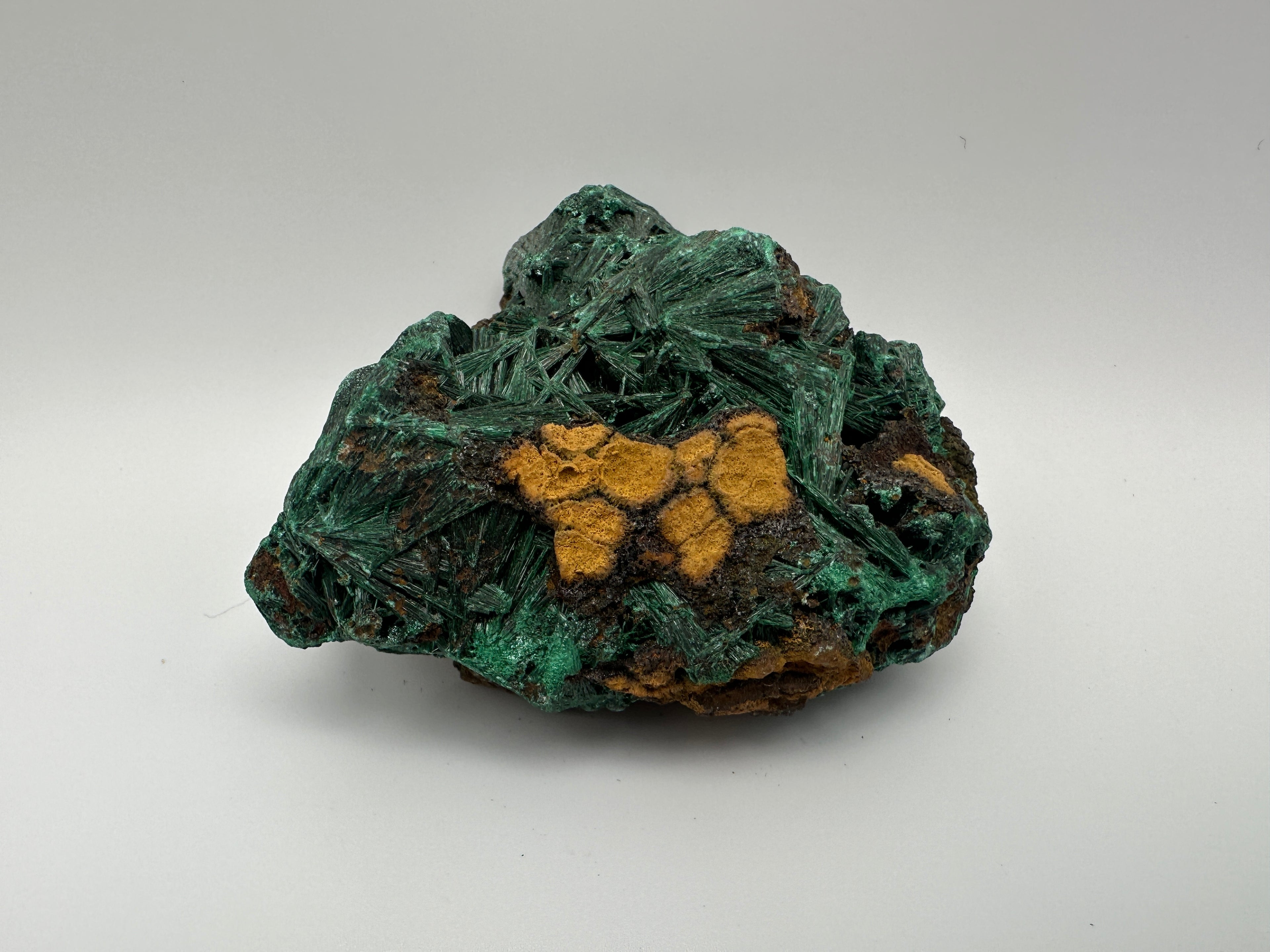Raw Fiber Malachite Specimen