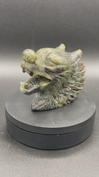 Labradorite Wolf Carving