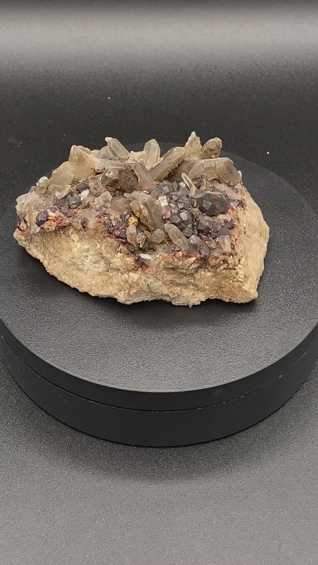 Garnet and Quartz Cluster